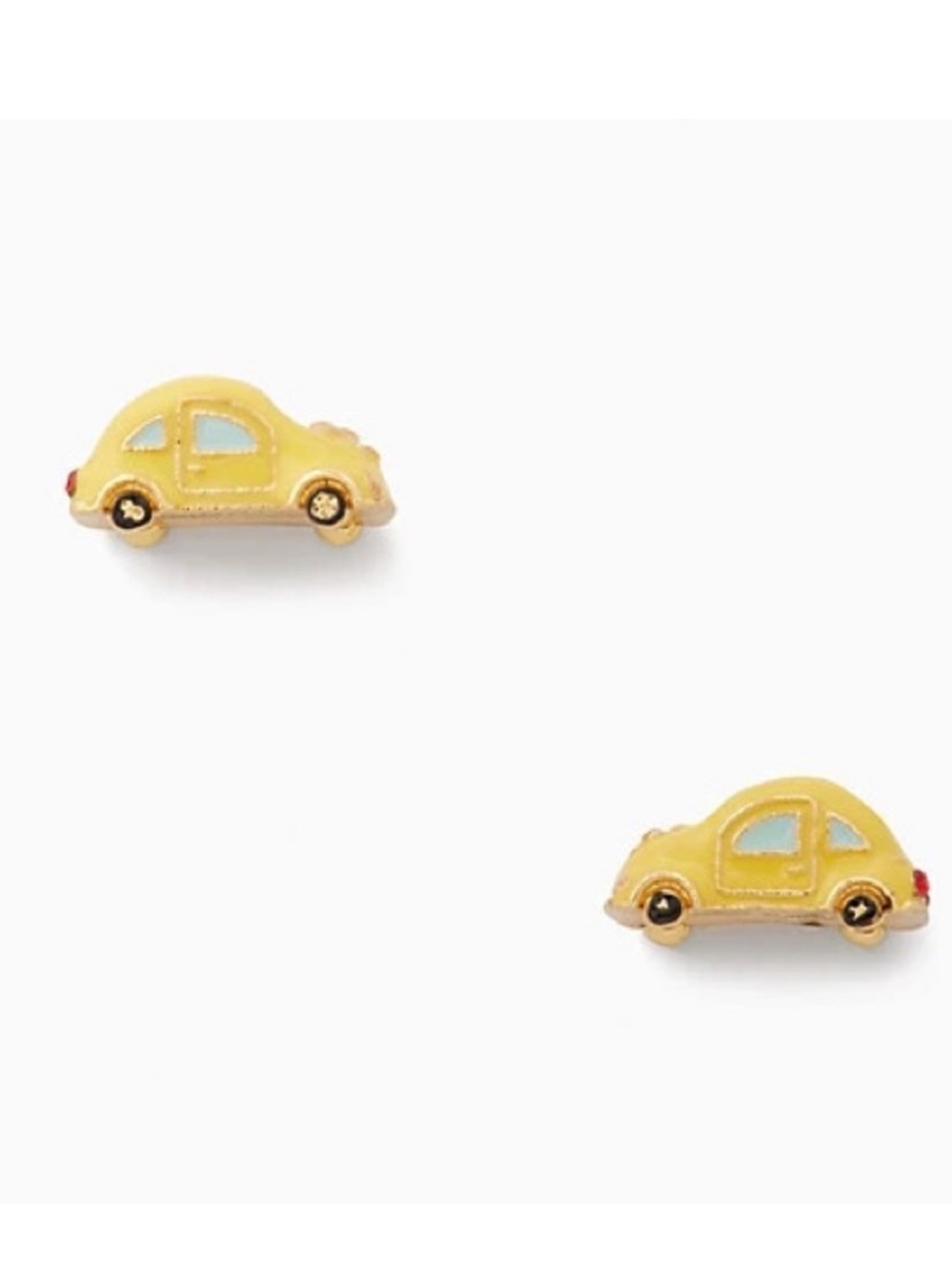 $68 Kate Spade Off We Go Yellow Car Taxi Stud Earrings